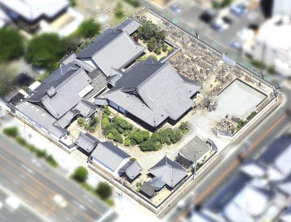 現在の久本寺 上空から